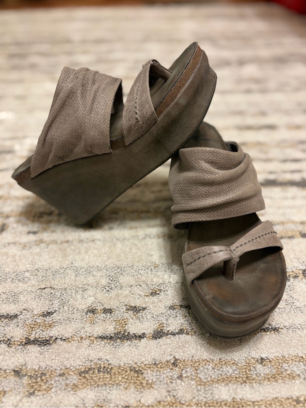 OTBT | Wedge Sandals in Taupe - size 7.5